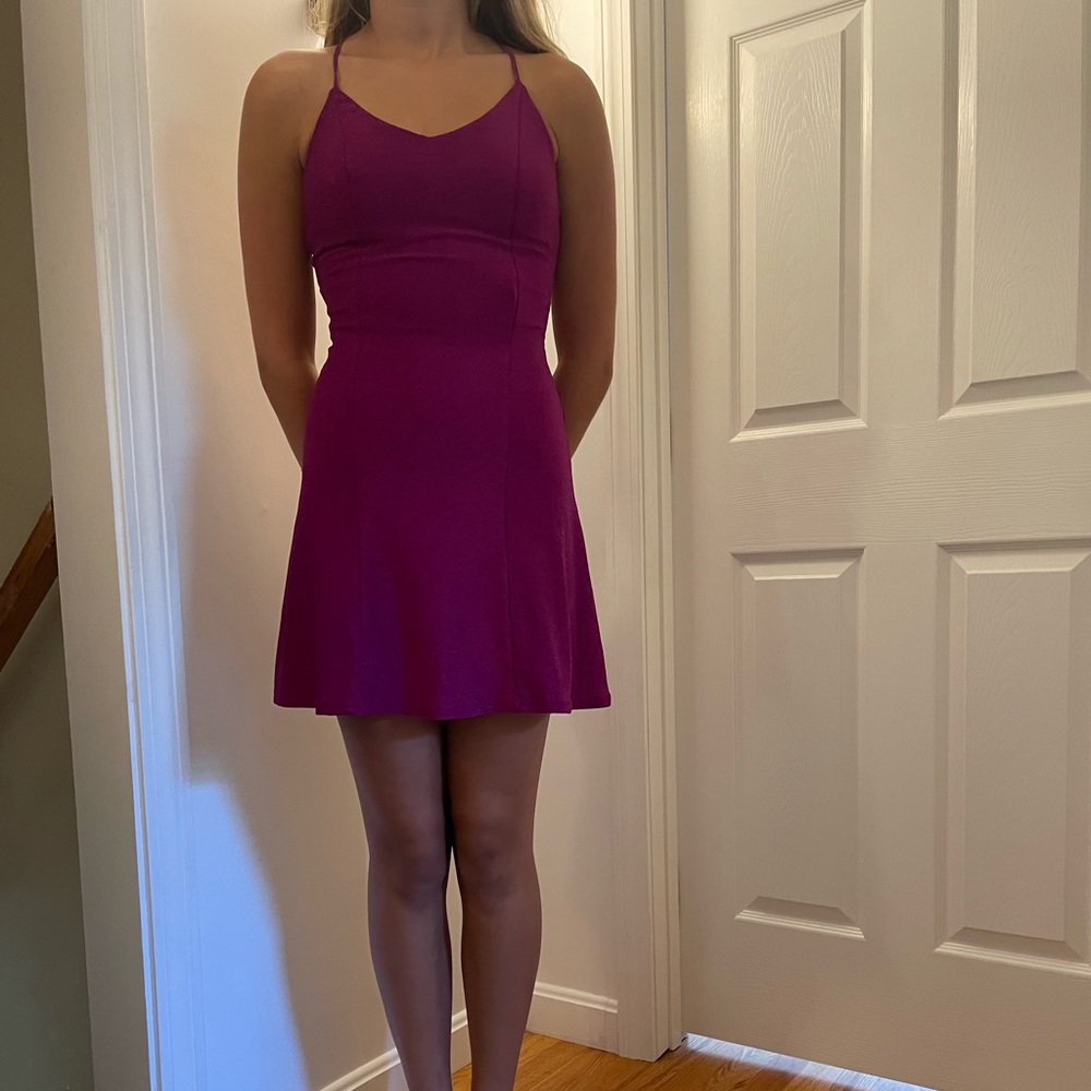Lulu's Vibrant Magenta Mini Dress
